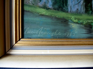 3 tolle alte Gemälde Ölgemälde Dom Limburg / Lahn signiert Bild 3