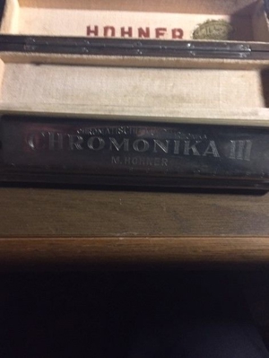 Hohner Chromonika III Vintage Mundharmonika Profi Instrument mit Box Bild 1