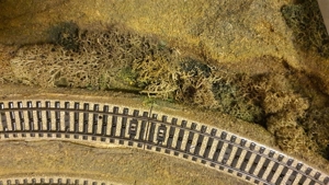 HO Modelleisenbahnanlage, Landschaft mit Schienen, Märklin Bild 1
