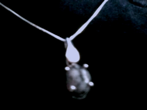 Obsidian-Silberanhänger Bild 1