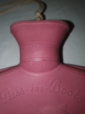 Original englische alte Wärmflasche Puss in Boots gestiefelter Ka Bild 3
