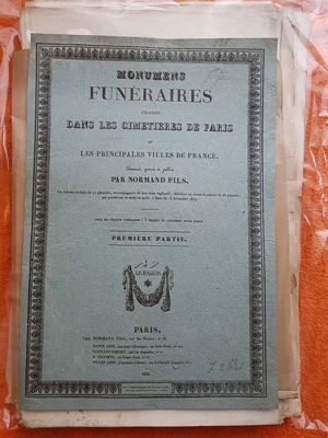 Louis-Marie Normand 55 Radierungen Grabdenkmäler Paris 1832 Friedhof Gräber