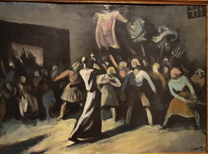 Macht des Kreuzes Ölgemälde Hans Freese 1941 Kruzifix Luther Drama Propheten antik Bild 2