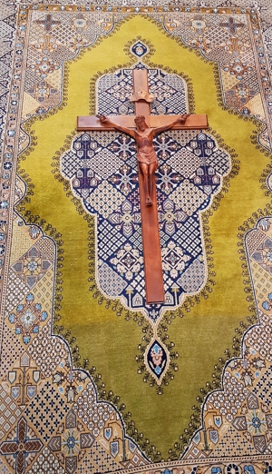 Kreuz Orient christlicher Teppich für Altar Kapelle Kirche Sakristei heilige Maria Bild 13