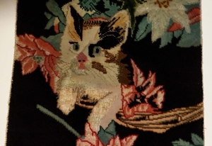 Katze Cat Orient Teppich Täbris Persien Bildteppich Kätzchen Tier Bild 4