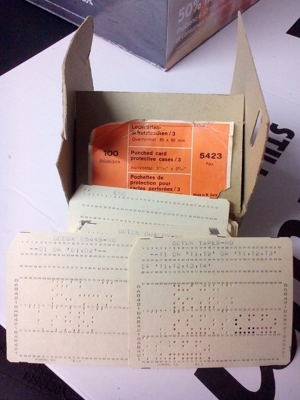 80-spaltige Lochkarten (nostalgischer Datenträger) IBM "Rarität" Bild 2