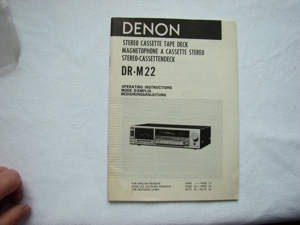 Original Bedienungsanleitung Denon DR-M22 Stereo Kassettenrecorder Tape Deck Bild 2