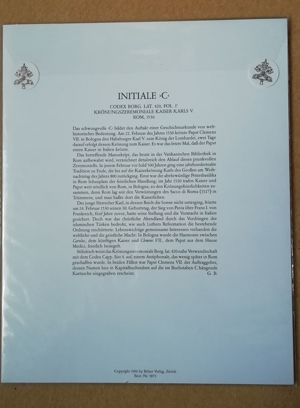Buchstabe / Initiale -C-, Codex Borg, edler Kunstdruck, Faksimilie, Passepartout, OVP Bild 4