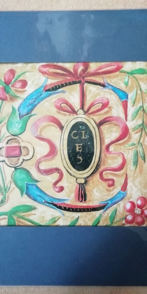 Buchstabe / Initiale -C-, Codex Borg, edler Kunstdruck, Faksimilie, Passepartout, OVP Bild 3