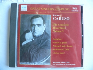 Caruso Naxos Volume 5 amore etc CD