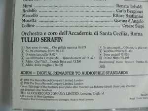 La Boheme Tebaldi Bergonzi d`Angelo Serafin CD Auszüge Musik CD Bild 5