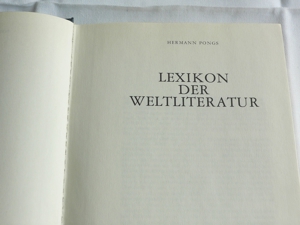 Lexikon der Weltliteratur Hermann Pongs 1981 Bild 4