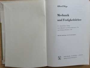 Mechanik und Festigkeitslehre / Alfred Böge / ISBN 3 528 040106 Bild 2