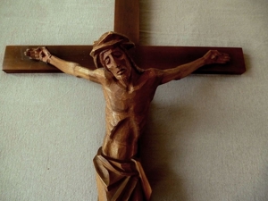 6 x Religiös, uralt Kreuz, Skulptur um 1800, uraltes Gemälde Ölgemälde sig. Bild 16