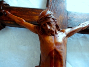 6 x Religiös, uralt Kreuz, Skulptur um 1800, uraltes Gemälde Ölgemälde sig. Bild 12