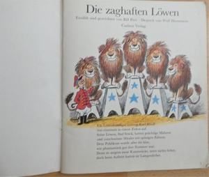 Die zaghaften Löwen von Bill Peet / Carlsen Verlag 1977 Bild 3