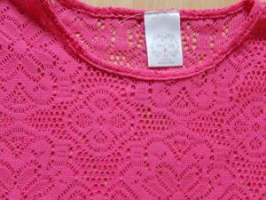 Mädchen-Shirt in Spitzenoptik Gr. M /10/12) 140-152 pink Pony Tails Bild 3