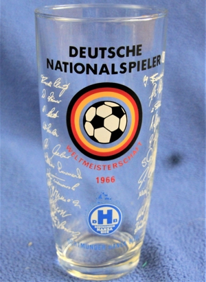 Bierglas / Deutsche Nationalspieler WM 1966 / Dortmunder Hansa Bier Bild 2