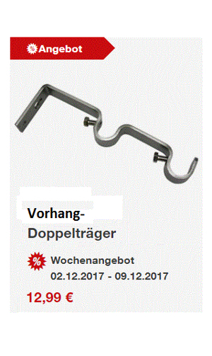 Vorhang-Doppeltraeger * FP: 5,- (NEU)