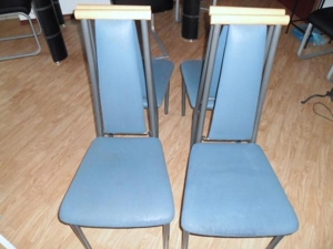 4x Esszimmer Stühle Farbe Blau Grau Sehr bequem Stühle! Bild 5