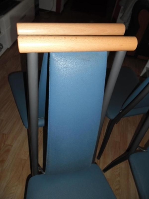 4x Esszimmer Stühle Farbe Blau Grau Sehr bequem Stühle! Bild 3