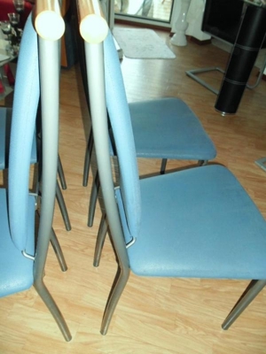 4x Esszimmer Stühle Farbe Blau Grau Sehr bequem Stühle! Bild 2