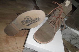 Echtes Dockers Damen Stiefel Beige Wild Leder Schuhe Gr. 38
