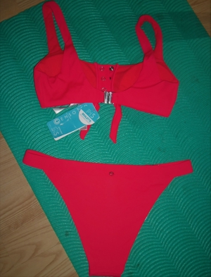 2 x Damen Bikini 1x Neon Pink 1x Neon Rot & Neu! Gr.S 36 Bild 2