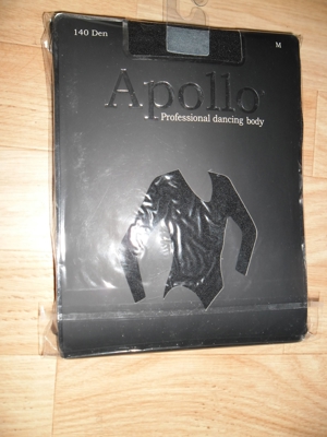Damen Apollo Schwarz Body & Grob Netz Strumpfhosen Neu OVP! Bild 3