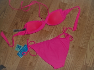 2 x Damen Bikini 1x Neon Pink 1x Neon Rot & Neu! Gr.S 36 Bild 6