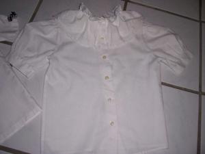 Trachten Dirndl Blusen 3 x Weiße Kinder Shirt Gr.122-128 Bild 6