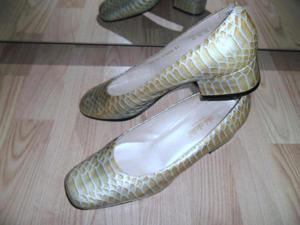 Echtes Leder Schlange Design Gr.39 Schuhe von Schachtel Italy. wNeu! Bild 1