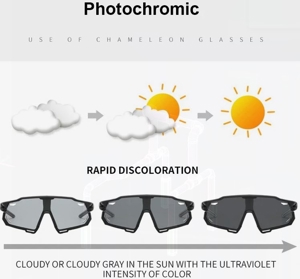 Photochrome Polarisierte Sport Sonnenbrille_UV400_NEU Bild 2