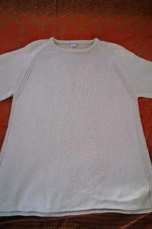 Pullover aus hochwertigen Naturmaterialien (80% Spez.-Seide, 20% BW), Gr. L, Farbe ganz helles Creme Bild 1