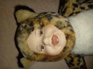 Porzellan Puppe im Panther Kostüm sehr guter Zustand Bild 7