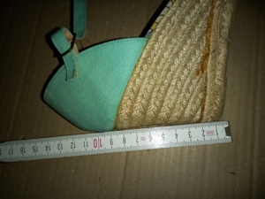 Sandalen Gr.40 Keilschuhe zartgrün Schuhe Absatz 9 cm hoch Sommerschuhe sehr guter Zustand Bild 6
