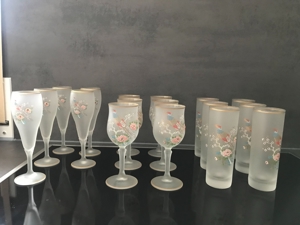 verschiedene Gläser aus Rauchglas, Made in Italy