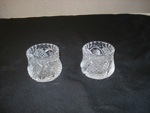 2 x Kristallglas Zuckerdose