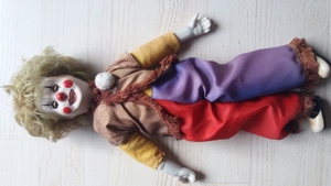 3 Puppen Clown Konvolut alt antik Bild 6