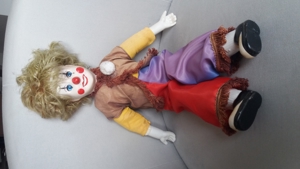 3 Puppen Clown Konvolut alt antik Bild 2