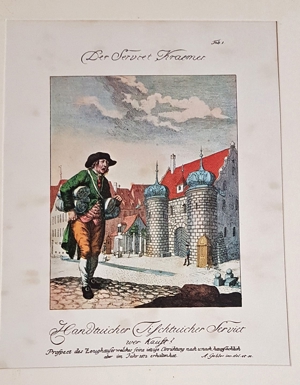 8 Kupferstiche koloriert historische Berufe Kostüm Nürnberg Trachten Tracht Kleid Bild 2