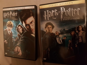 Zwei gebrauchte Harry Potter Filme + Specials auf jeweils 2 DVDs zum Gesamtpreis. Preis verhandelbar Bild 1