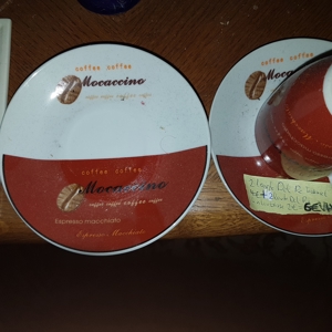 2 Espresso Tassen sets + 2 Ersatz Espresso Untersetzer Teller von LARK DEL RE. Preis verhandelbar!!! Bild 2