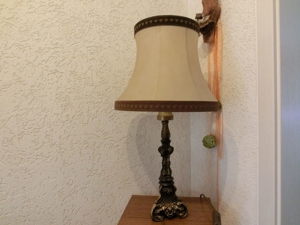 Tischlampe Bronzefuß / VINTAGE/ schwere Qualität / 65 cm Bild 2