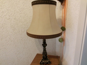 Tischlampe Bronzefuß / VINTAGE/ schwere Qualität / 65 cm Bild 3