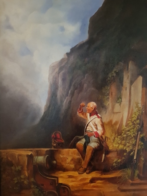 2 Ölgemälde Spitzweg-Motive: Der Rosenfreund und der Wachposten Bild 5