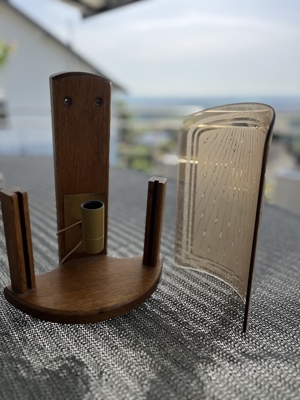 Nostalgie Wandlampe - Holzoptik Bild 3