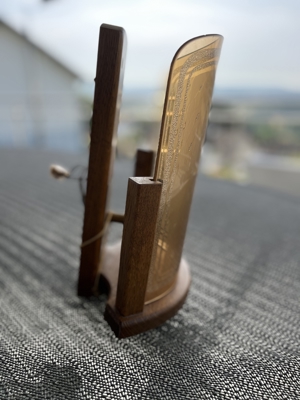 Nostalgie Wandlampe - Holzoptik Bild 2