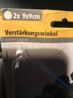 Verstärkungwinkel 2x 9x9cm mit Schrauben Bild 2