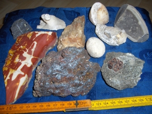 Mineralien Sammlung, Steine, Granat, Calcit,u. a. Bild 14